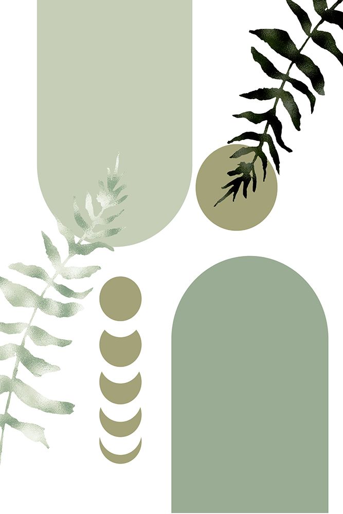 Boho In Green-1 art print by Sally Ann Moss for $57.95 CAD