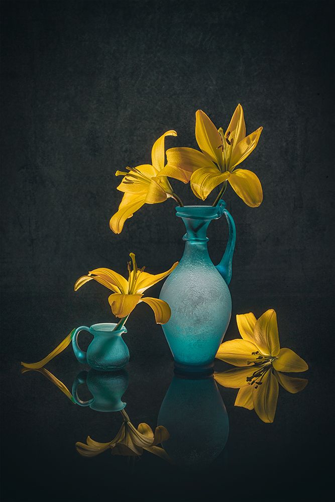 Blooming Yellow Lilies art print by Lydia Jacobs for $57.95 CAD