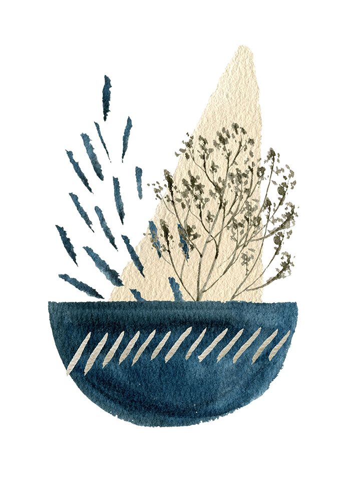 Blue Bowls 2.png art print by Sally Ann Moss for $57.95 CAD