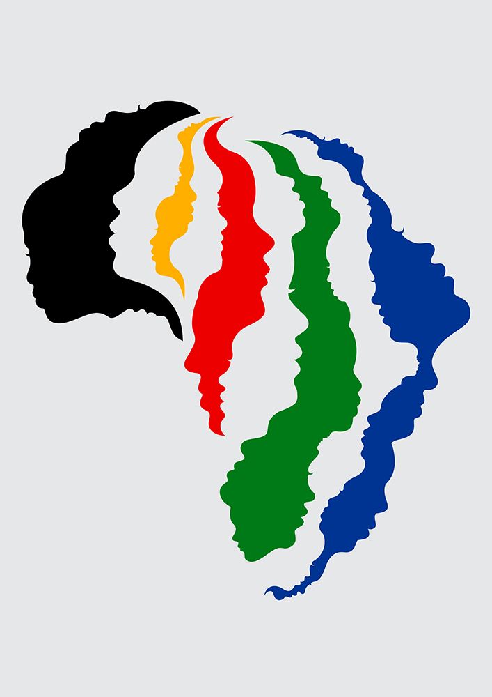 Africa Continent Colour Face Profiles art print by Carlo Kaminski for $57.95 CAD