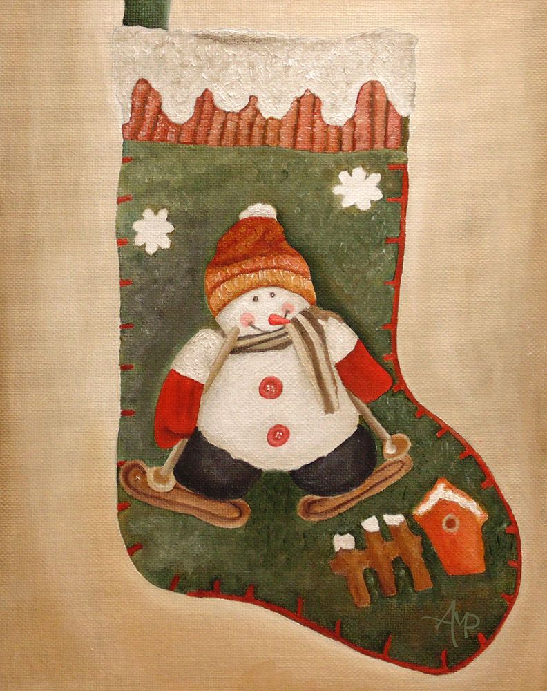 Christmas Stocking art print by Angeles M. Pomata for $57.95 CAD