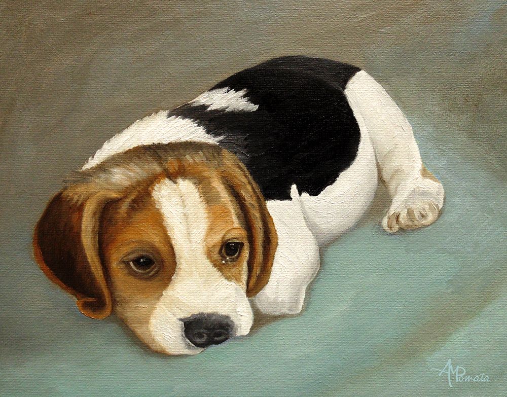 Cute Beagle art print by Angeles M. Pomata for $57.95 CAD