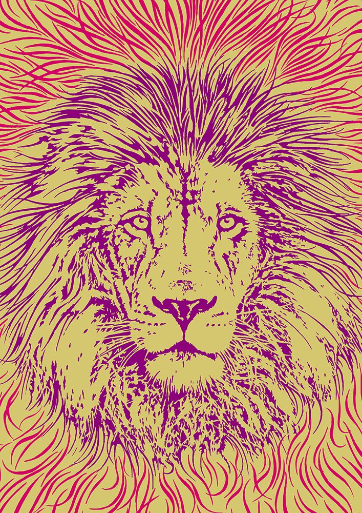 Majestic Purple Lion art print by Carlo Kaminski for $57.95 CAD