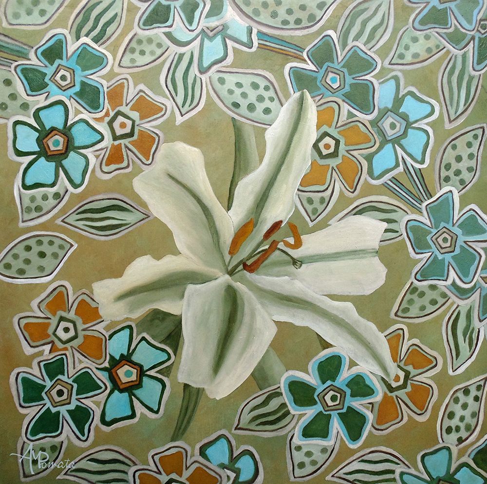 Flower Tessellation art print by Angeles M. Pomata for $57.95 CAD