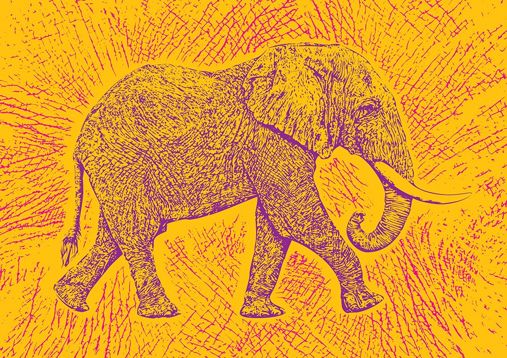 Africa Elephant Texture Pattern art print by Carlo Kaminski for $57.95 CAD