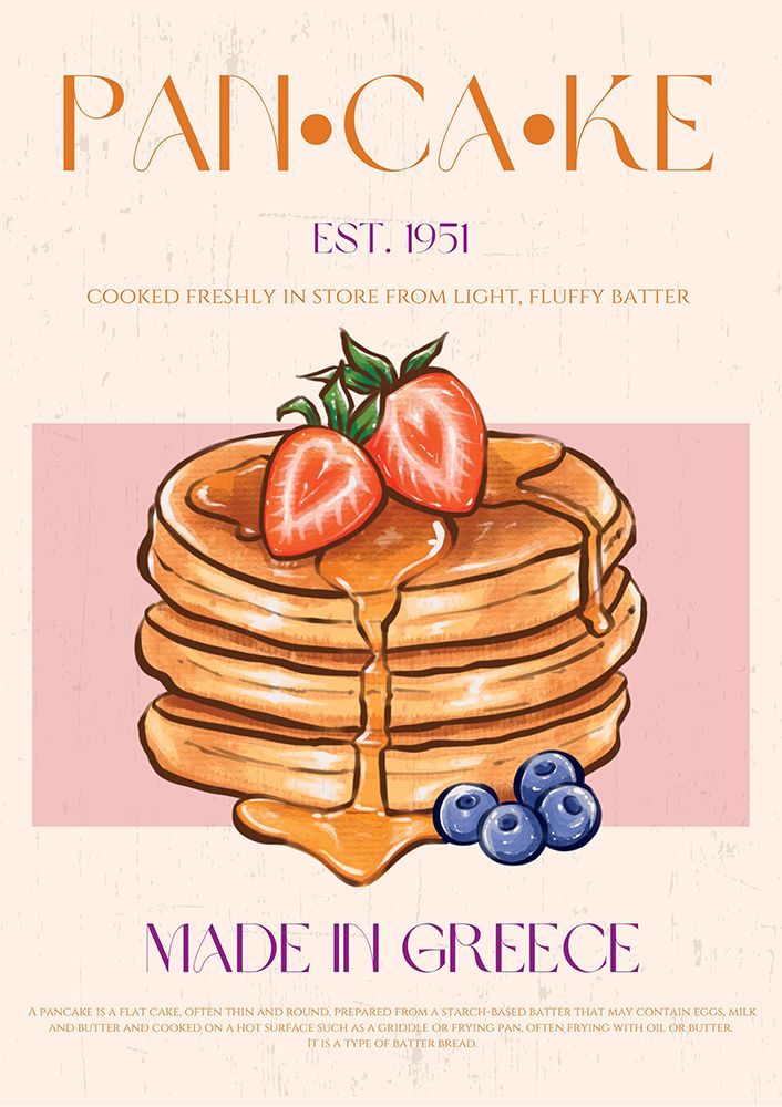 Pancake art print by Nazma Khokhar for $57.95 CAD
