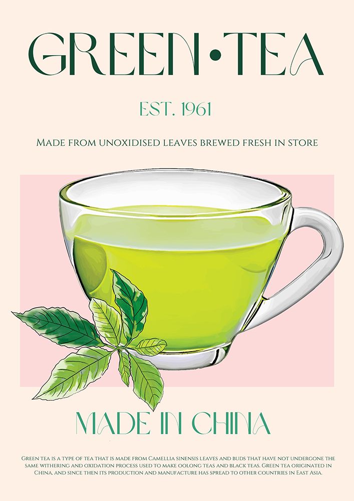 Green Tea art print by Nazma Khokhar for $57.95 CAD