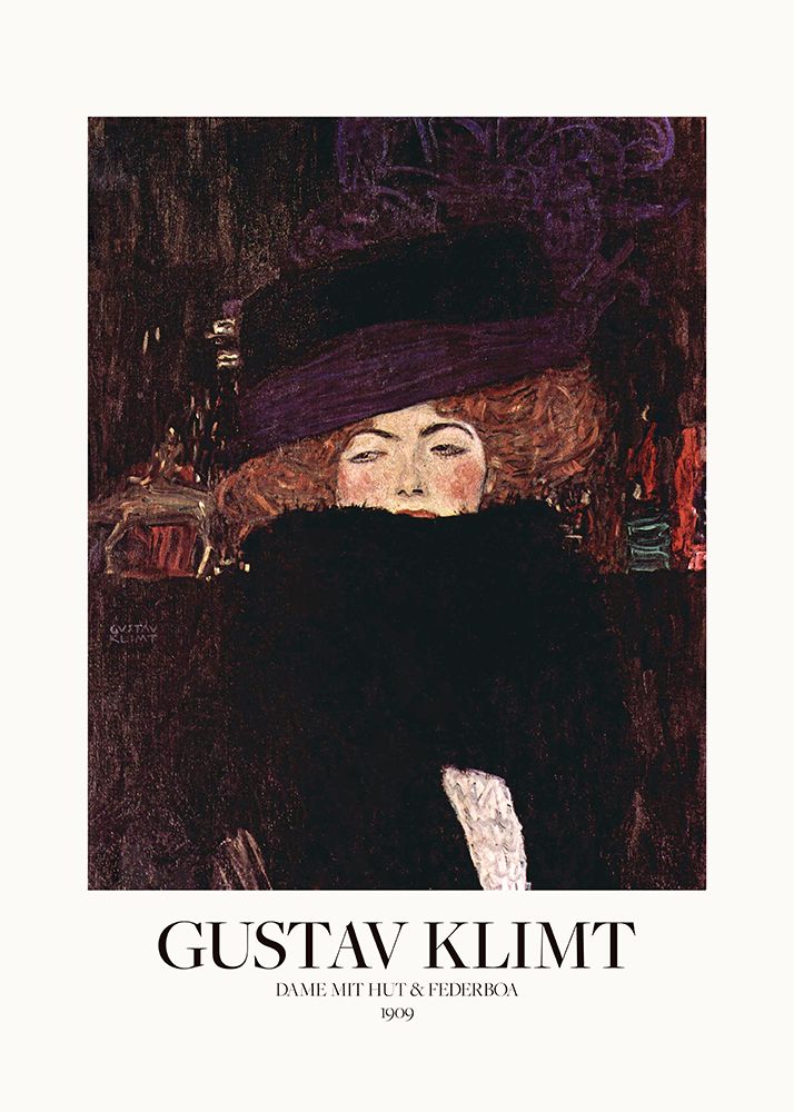 Dame Mit Hut Und Federboa (1909)  Poster art print by Pictufy for $57.95 CAD