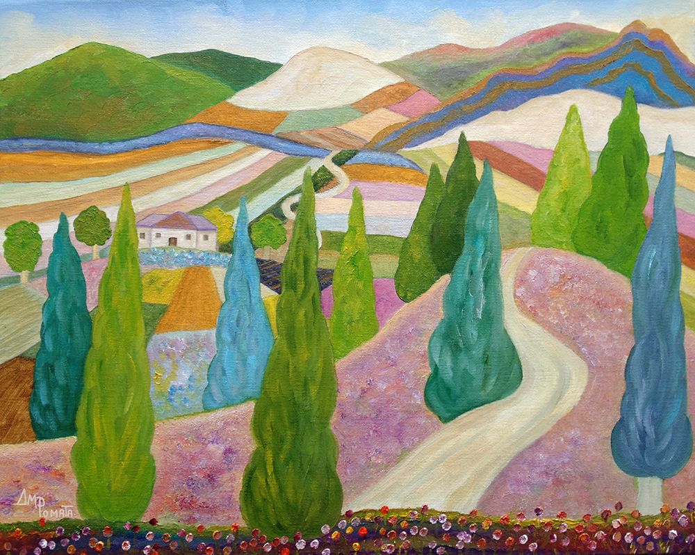 Spruces And Lavender Blues art print by Angeles M. Pomata for $57.95 CAD
