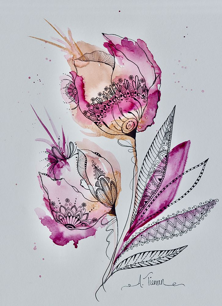 Mandala Floral (Magenta) art print by Amy Tieman for $57.95 CAD