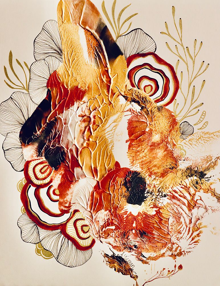 Textured Reef Koi art print by Amy Tieman for $57.95 CAD
