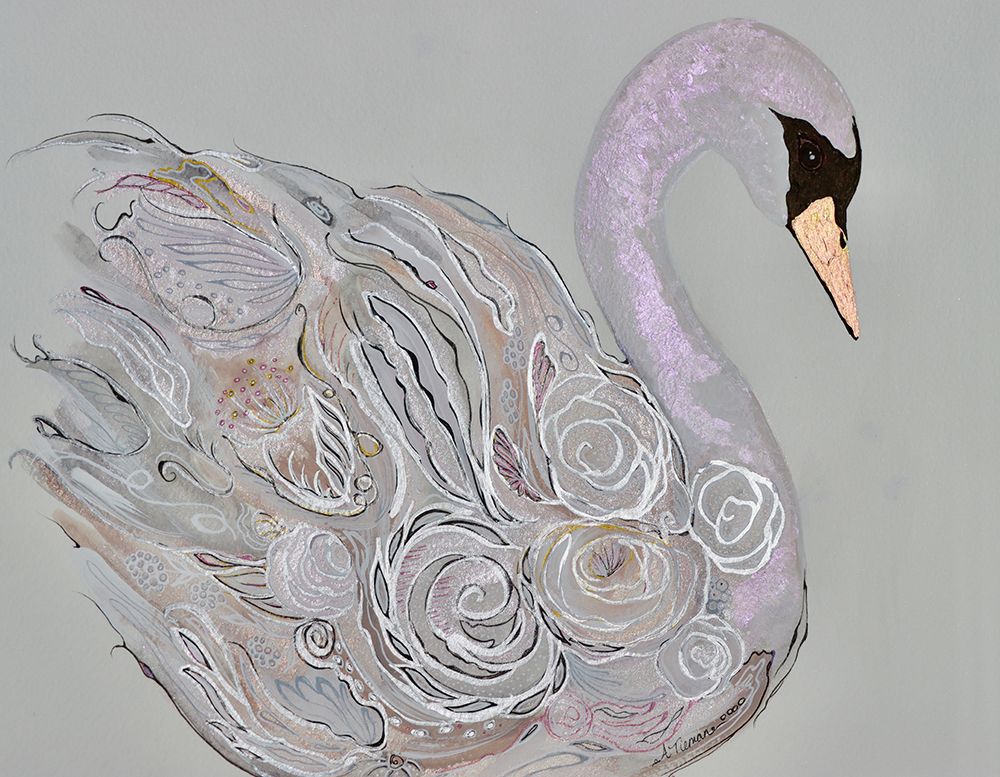 Elegant Swan art print by Amy Tieman for $57.95 CAD