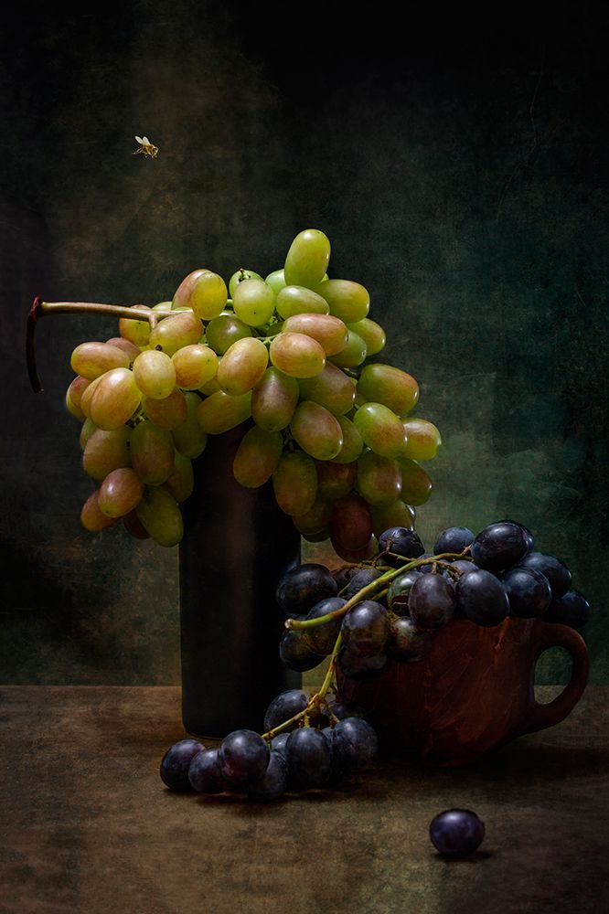 Still Life With Grapes And A Bee art print by Brig Barkow for $57.95 CAD