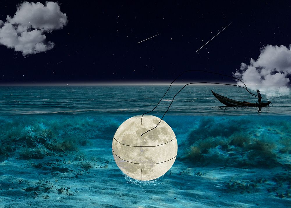 Catching The Moon art print by Salome Zhividze for $57.95 CAD