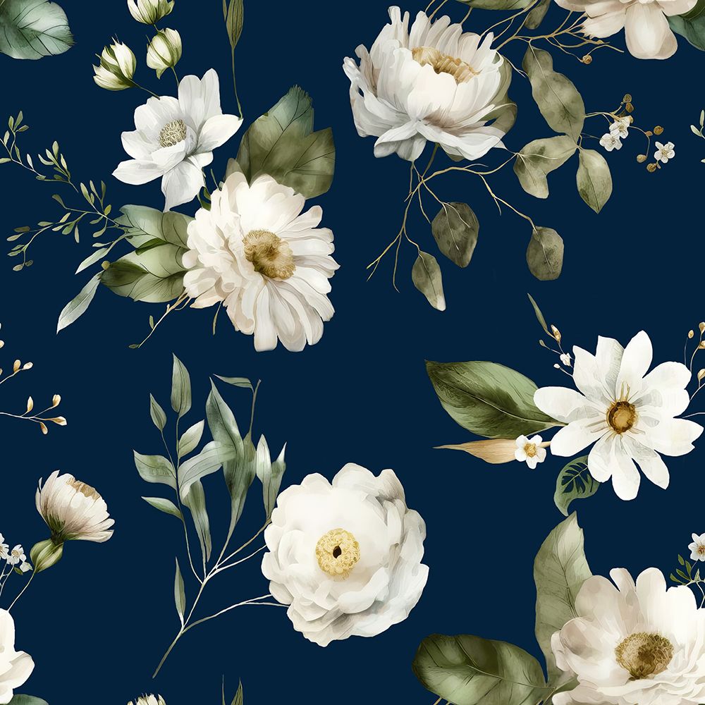 Wall Mural Wh 1 4096 Dark Blue art print by Bilge Paksoylu for $57.95 CAD