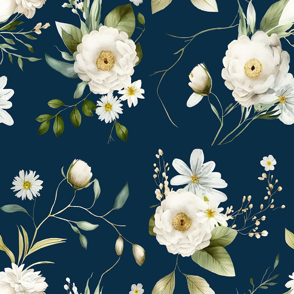 Wall Mural Wh 2 4096 Dark Blue art print by Bilge Paksoylu for $57.95 CAD