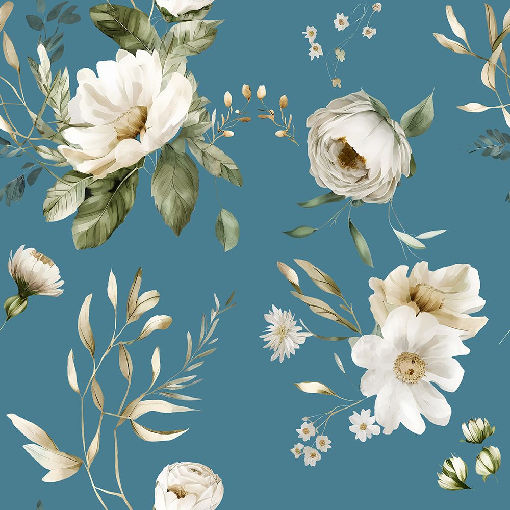 Wall Mural Wh 3 4096 Blue art print by Bilge Paksoylu for $57.95 CAD