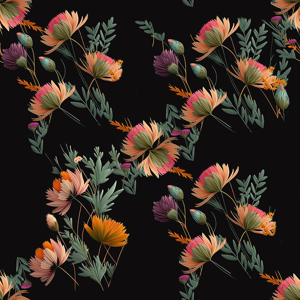 Wall Mural Pattern 2 3061 Black art print by Bilge Paksoylu for $57.95 CAD