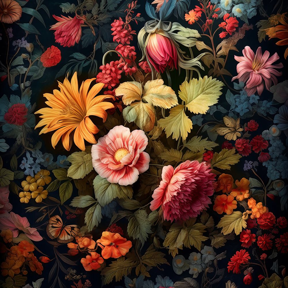Fa Vintage Floral 59 art print by Bilge Paksoylu for $57.95 CAD