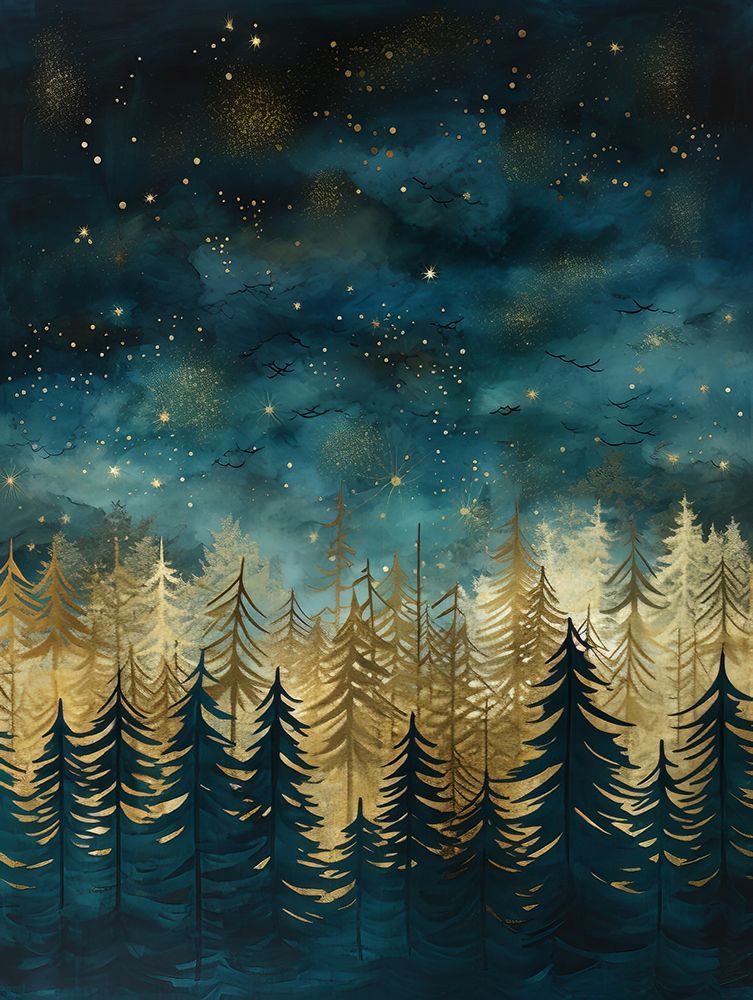 Teal And Gold 2 art print by Bilge Paksoylu for $57.95 CAD