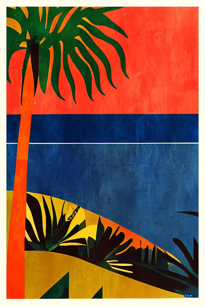 Tropical Palm Sunset art print by Bo Anderson for $57.95 CAD