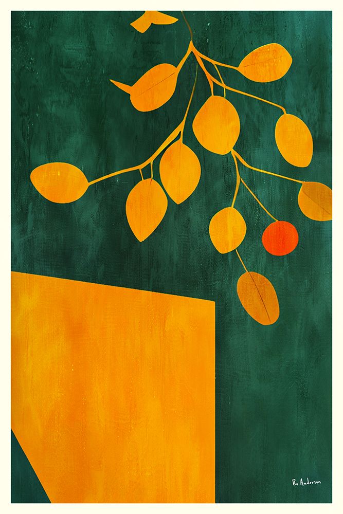 Golden Autumn Leaves art print by Bo Anderson for $57.95 CAD