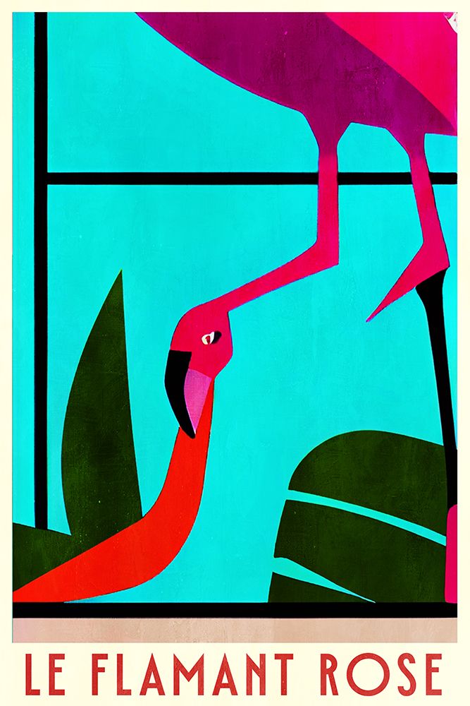 Pink Flamingo Deco art print by Bo Anderson for $57.95 CAD