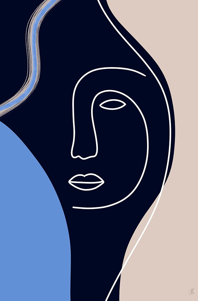 Line Art Face art print by Anne-Marie Volfova for $57.95 CAD