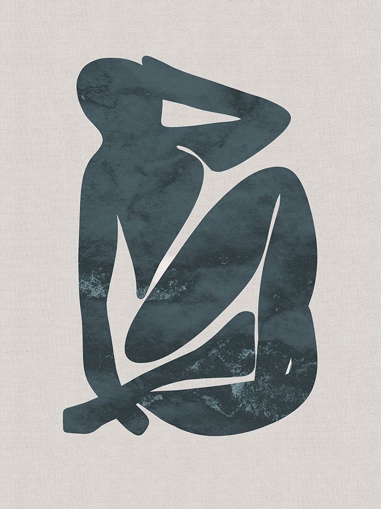 Dark Blue Woman art print by Anne-Marie Volfova for $57.95 CAD