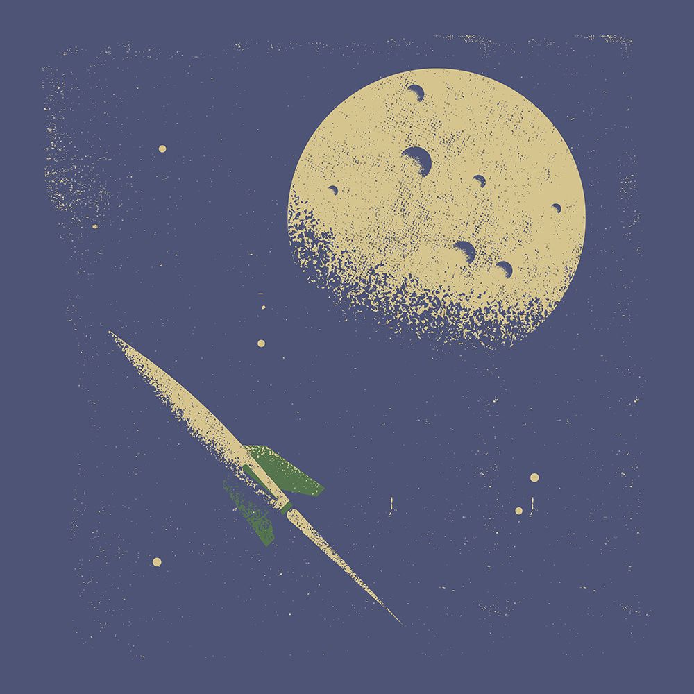 Rocket A Moon art print by Vision Grasp Art for $57.95 CAD