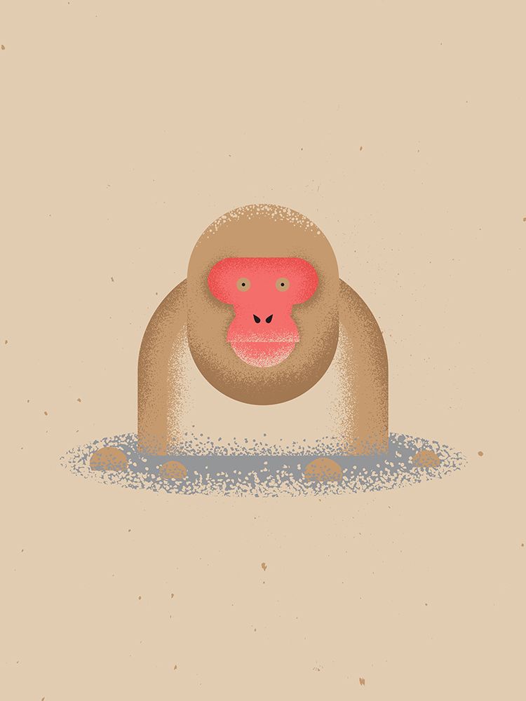Snow Monkey art print by Vision Grasp Art for $57.95 CAD