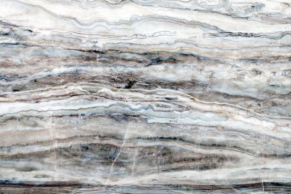 Blue And White Marble 08 art print by Amini54 for $57.95 CAD