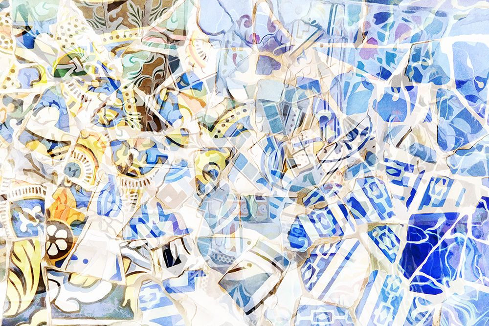 Mosaic Of Barcelona 01 art print by Amini54 for $57.95 CAD