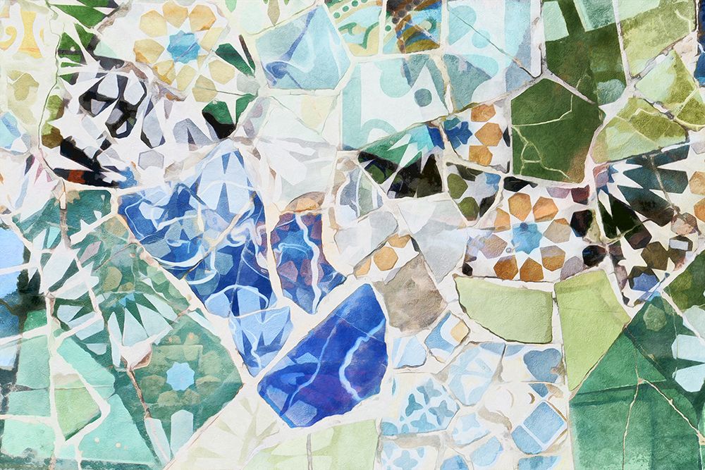 Mosaic Of Barcelona 07 art print by Amini54 for $57.95 CAD