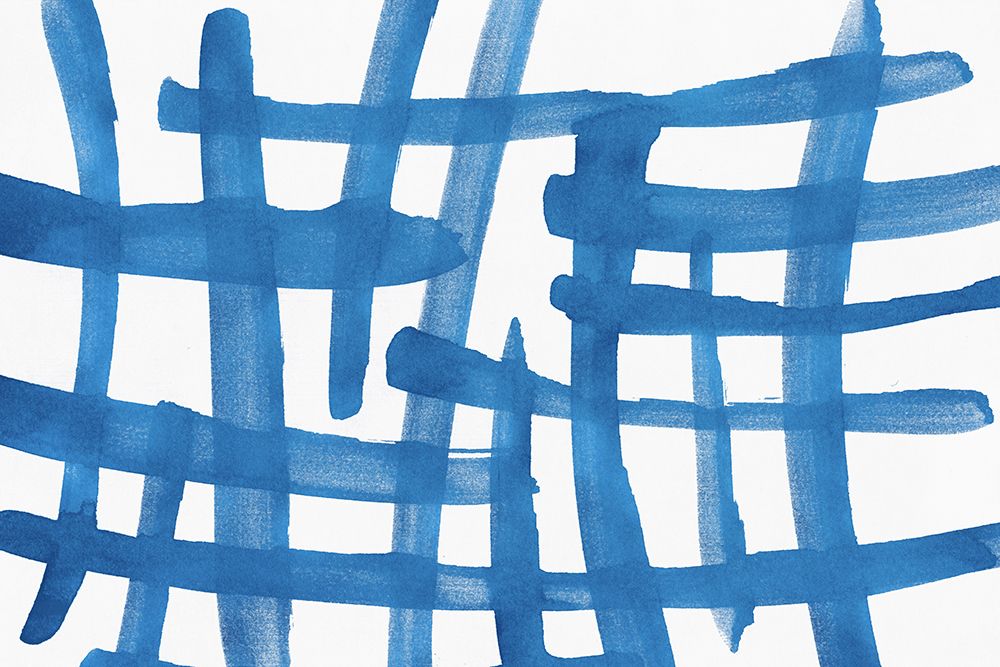 Abstract Lines Blue And White 01 art print by Amini54 for $57.95 CAD