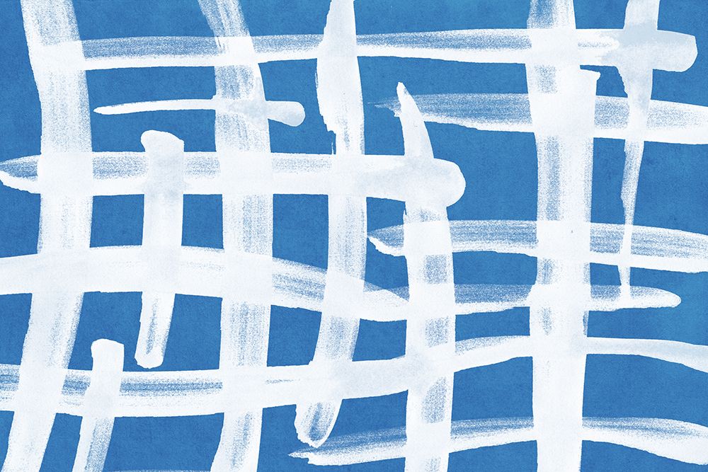 Abstract Lines Blue And White 02 art print by Amini54 for $57.95 CAD