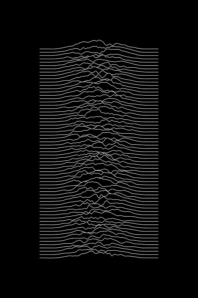 Black Mono Waveform art print by Amini54 for $57.95 CAD