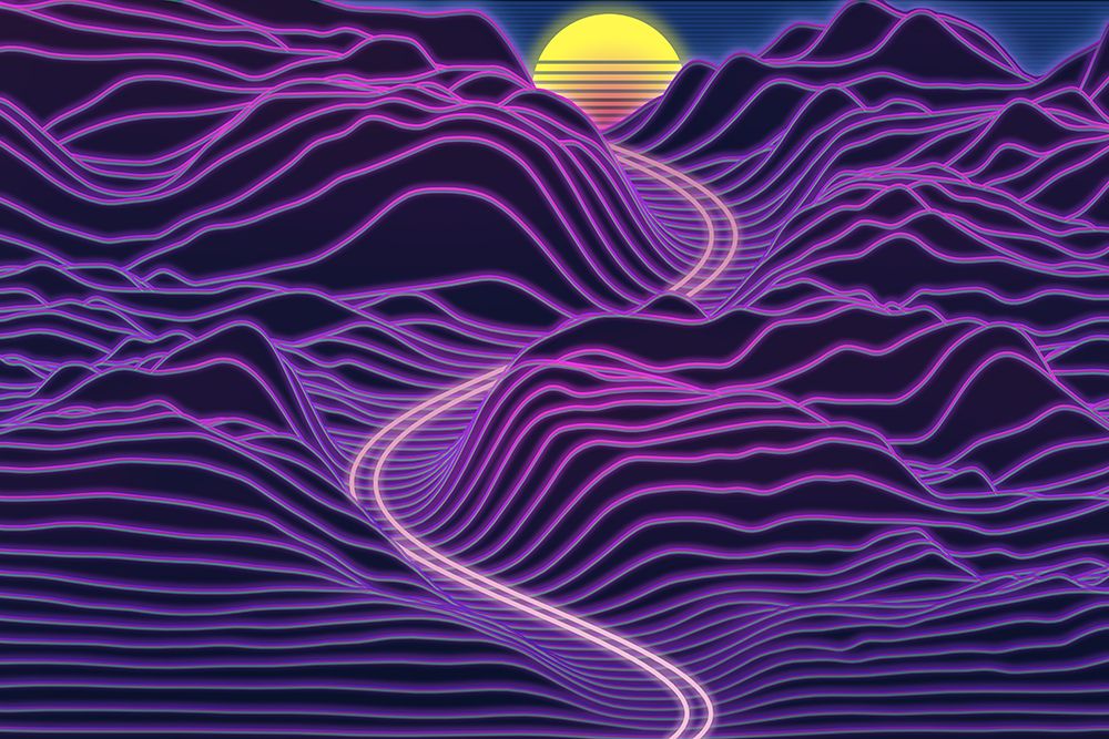 220124 Neon Sunrise art print by Amini54 for $57.95 CAD
