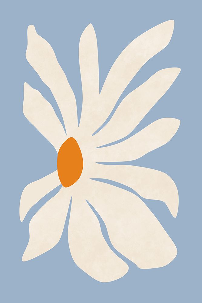 White Gerbera Flower art print by Amini54 for $57.95 CAD
