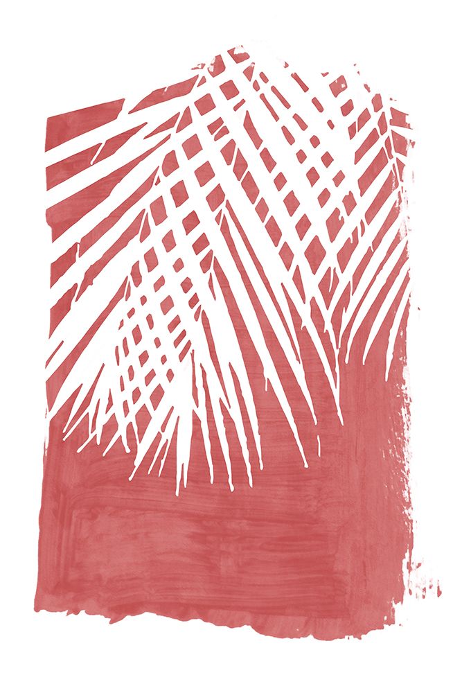 Red Palm Leaves Silhouette art print by Amini54 for $57.95 CAD