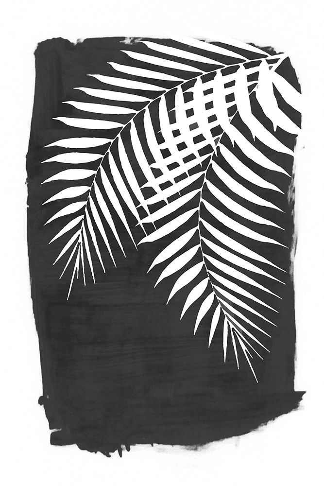 Black Palm Leaves Foliage Silhouette art print by Amini54 for $57.95 CAD