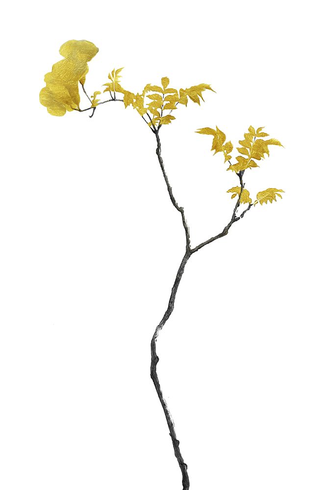 Flower Minimal Black And Gold 01 art print by Amini54 for $57.95 CAD