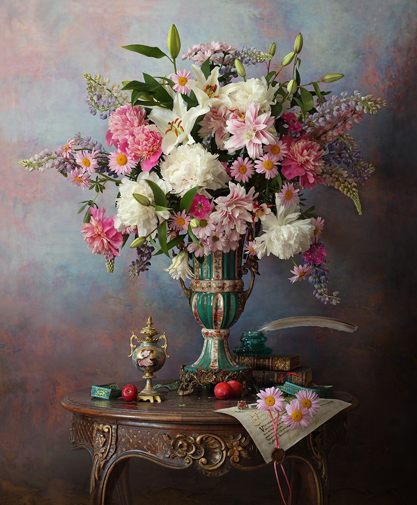 Still Life With Flowers art print by Andrey Morozov for $57.95 CAD