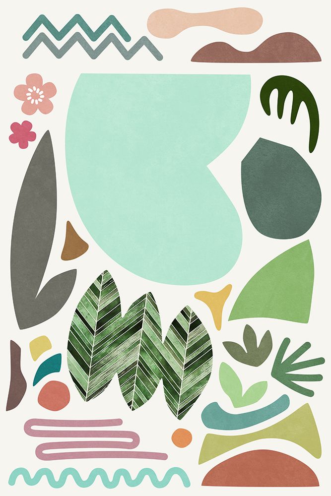 At The Lake Colors And Shapes art print by Amini54 for $57.95 CAD
