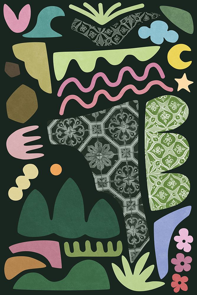On The Hill Colors And Shapes art print by Amini54 for $57.95 CAD