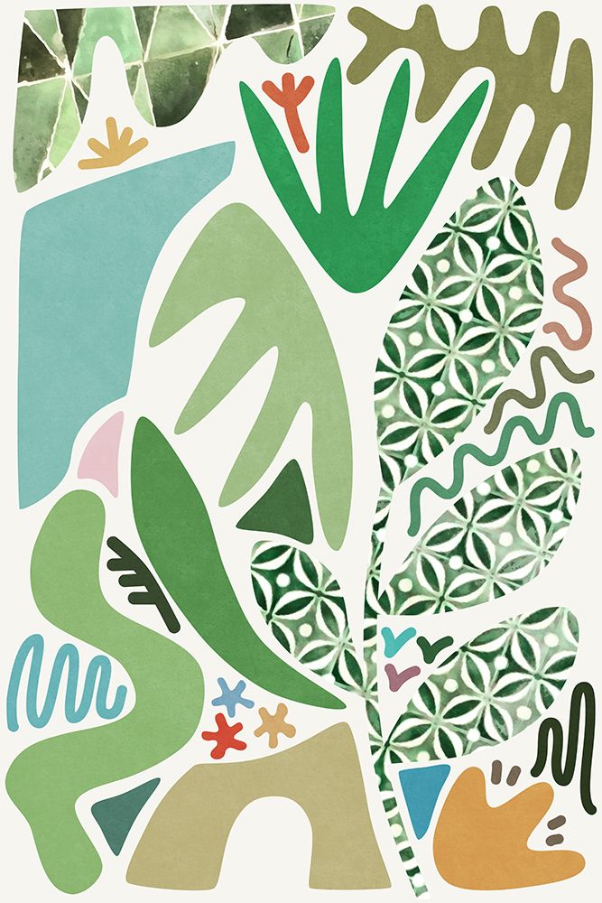 Palm Garden Colors And Shapes art print by Amini54 for $57.95 CAD