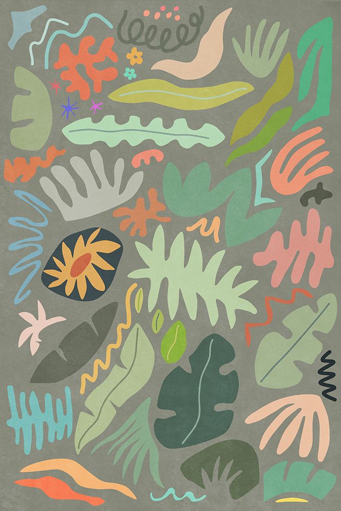 Botanical Colors And Shapes Ii art print by Amini54 for $57.95 CAD