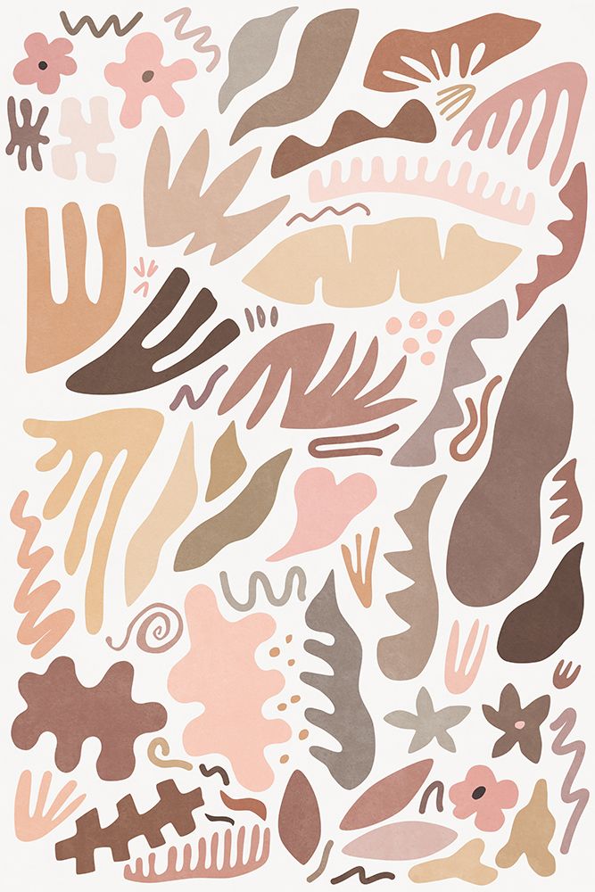 Blush Flora Colors And Shapes I art print by Amini54 for $57.95 CAD
