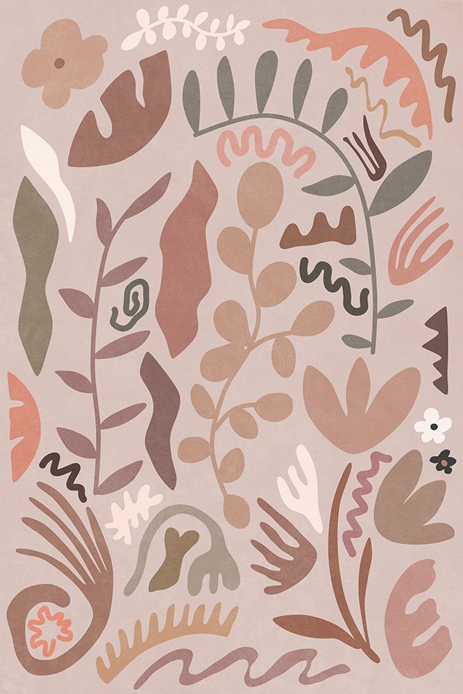 Blush Flora Colors And Shapes Iii art print by Amini54 for $57.95 CAD