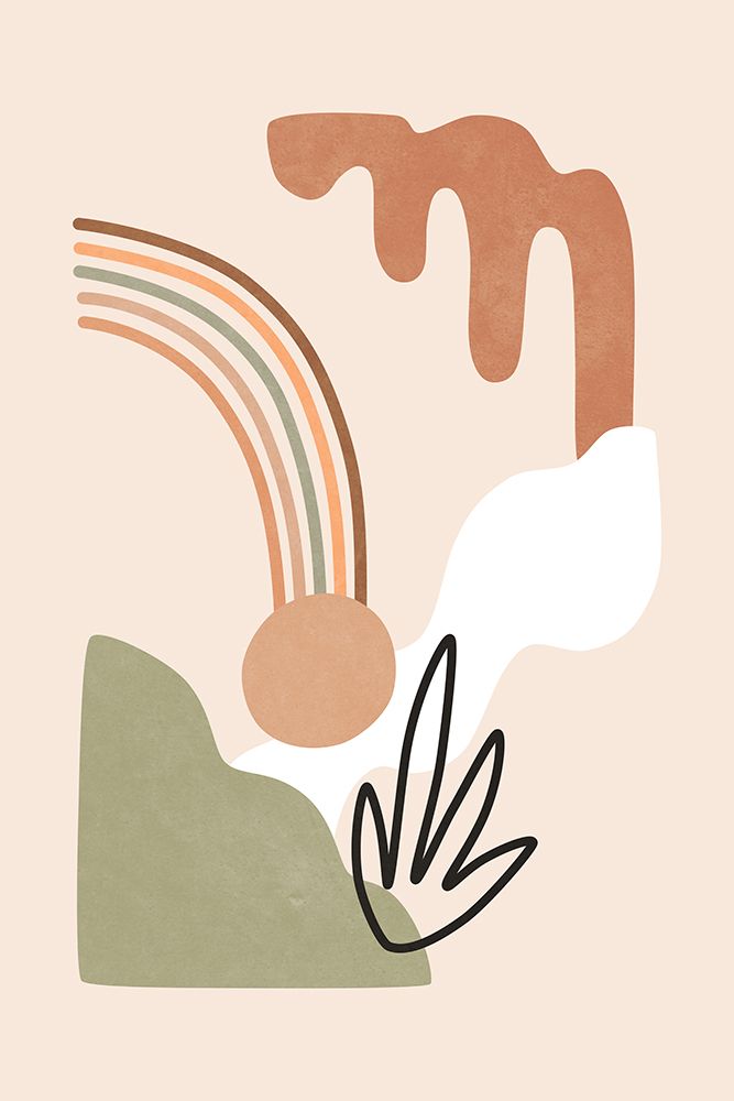 Misty Mountain Shapes Color And Shapes art print by Amini54 for $57.95 CAD